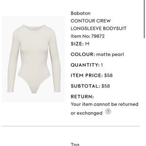 Brand New Aritzia Bodysuit